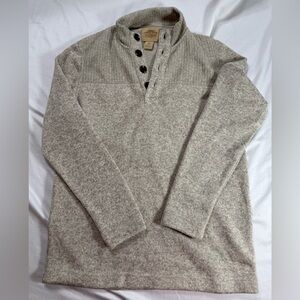 Telluride Clothing Company Men's Cream cozy Turtleneck Sweater w/Button Details